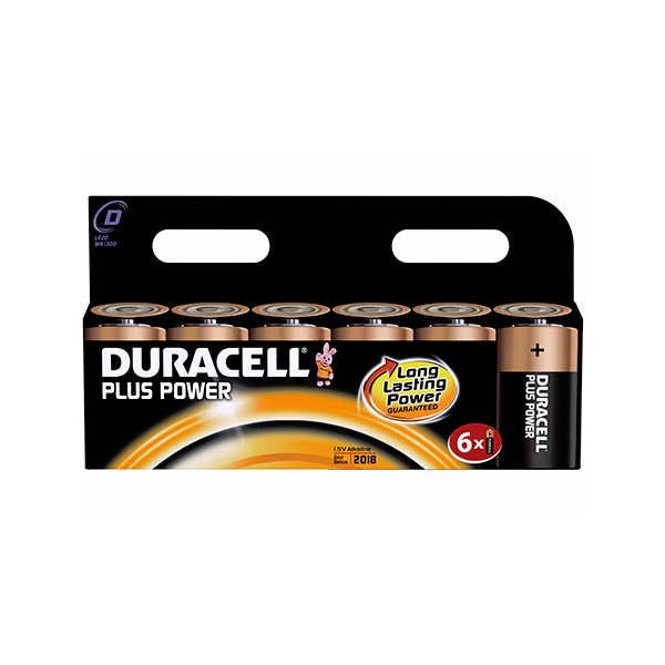 Jeu de 4 piles Duracell D Plus 1,5 V - alcalines - LR20 MN1300 - Pack piles