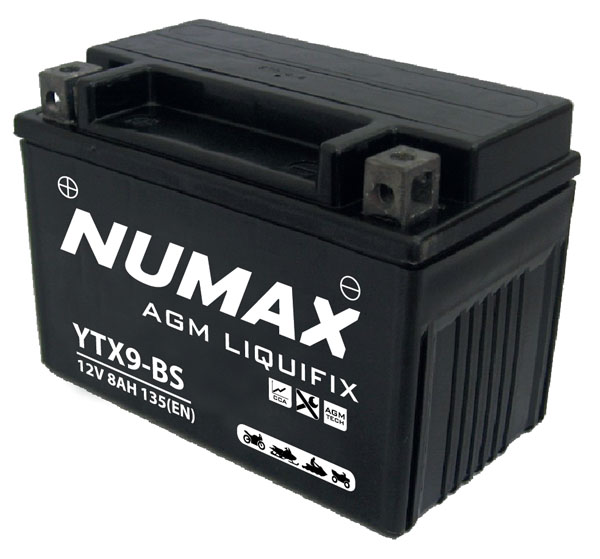 Batterie moto Numax Numax Scellé AGM YB9-B SLA 12V 9Ah 115A