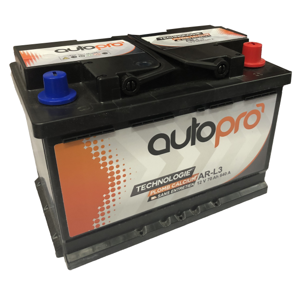 Batterie AUTOPRO 1er prix SMF AR-L3 70AH 640 AMPS 278x175x190 +D