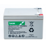 Batterie Plomb Etanche Stationnaire Lucas VRLA AGM  LSLA12-12 12V 12Ah.