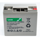 Batterie Plomb Etanche Stationnaire et Cyclage Lucas VRLA AGM  LSLC18-12 12V 18Ah.