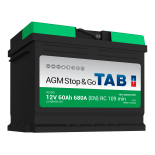 Batterie de dmarrage TAB Start&Stop AGM L2 AG60 12V 60Ah 680A