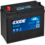 BATTERIE EXIDE EXCELL B24L 12V 45AH 330A 237X127X227 +G EB457