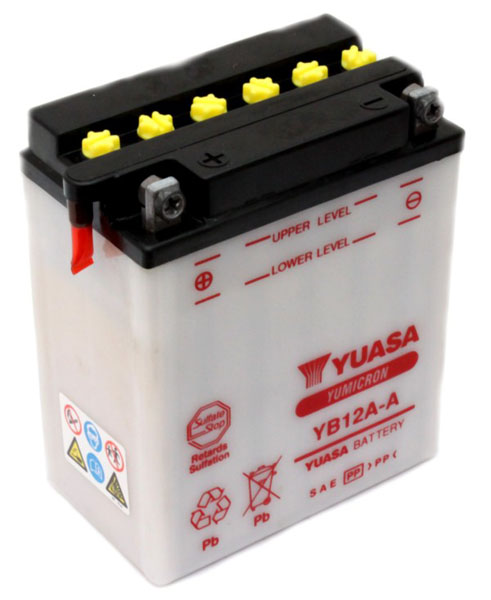 Batterie Moto Yuasa YB12A-A 12v / 12Ah